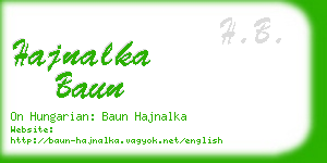 hajnalka baun business card